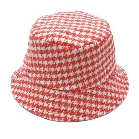 Houndstooth Patterned Bucket Hats - Madeline Love - Flyclothing LLC