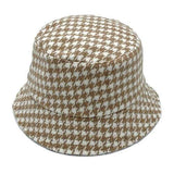 Houndstooth Patterned Bucket Hats - Madeline Love - Flyclothing LLC