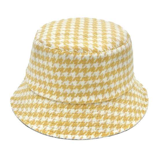 Houndstooth Patterned Bucket Hats - Madeline Love - Flyclothing LLC