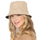 Houndstooth Patterned Bucket Hats - Madeline Love - Flyclothing LLC