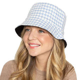 Houndstooth Patterned Bucket Hats - Madeline Love - Flyclothing LLC