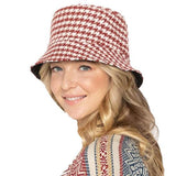 Houndstooth Patterned Bucket Hats - Madeline Love - Flyclothing LLC