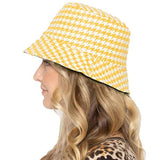 Houndstooth Patterned Bucket Hats - Madeline Love - Flyclothing LLC