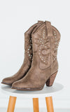 Houston Western Boots in Taupe - Naughty Monkey