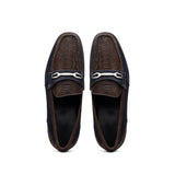 Hugo Ostrich Brown / Navy