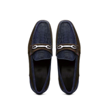 Hugo Ostrich Navy / Brown