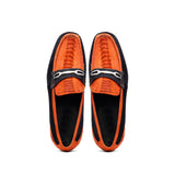 Hugo Ostrich Orange / Navy