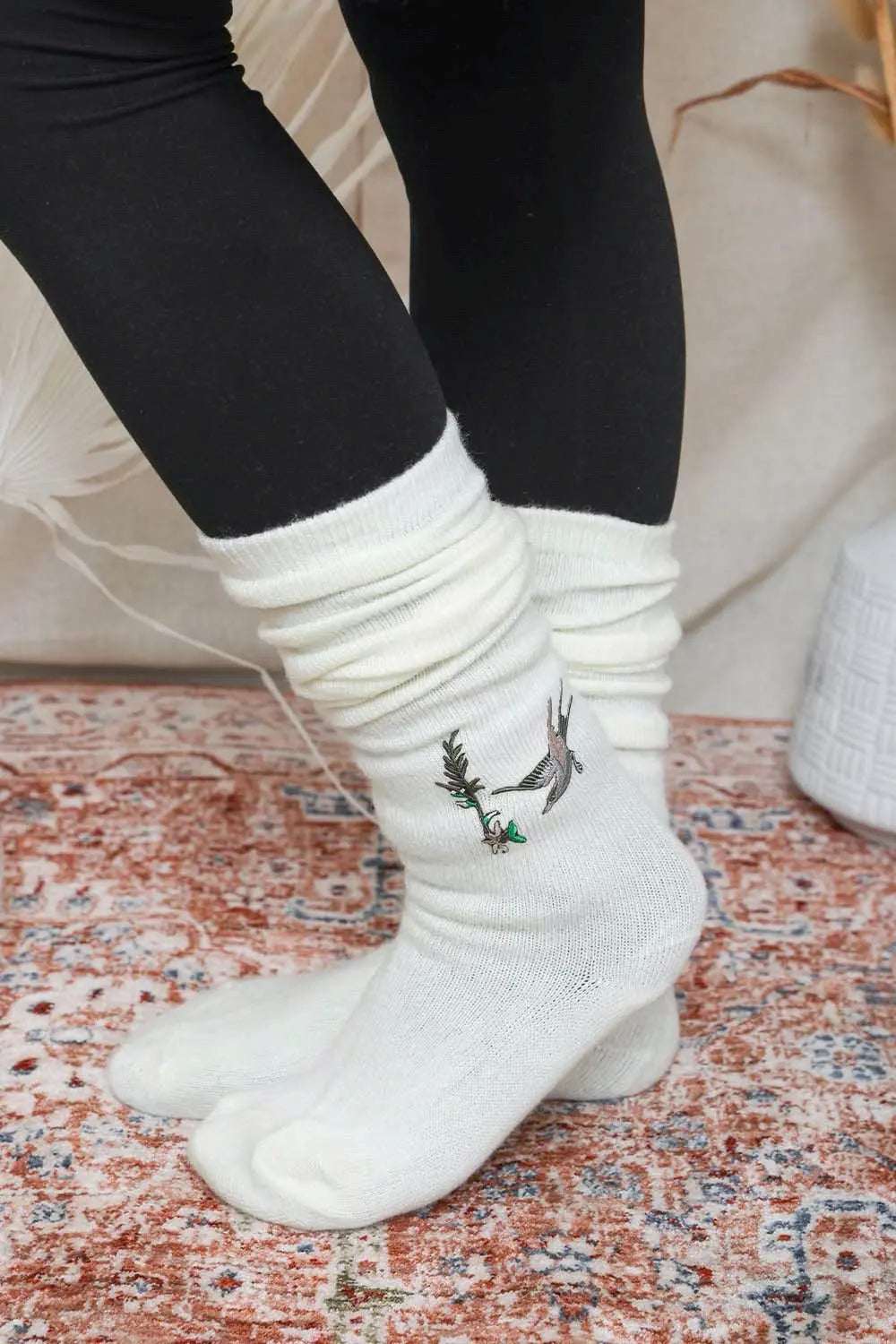 Hummingbird Knee High Socks - Boho Clothing and Accessories - Flyclothing LLC
