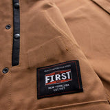 Hunt Club Motorcycle Leather Canvas Vest - First Manufacturing Company - Flyclothing LLC