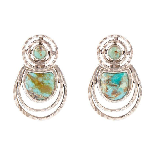Hypnosis Turquoise and Sterling Silver Earrings - Barse Jewelry - Flyclothing LLC