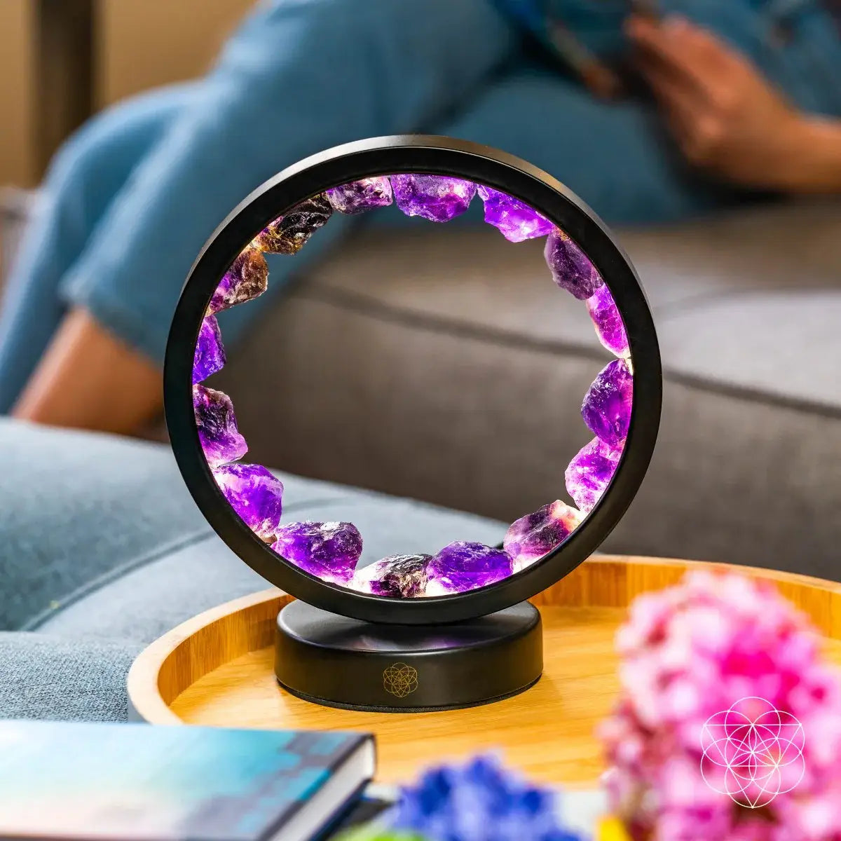 I Am At Peace - Spiritual Protection Amethyst Lamp - Conscious Items - Flyclothing LLC