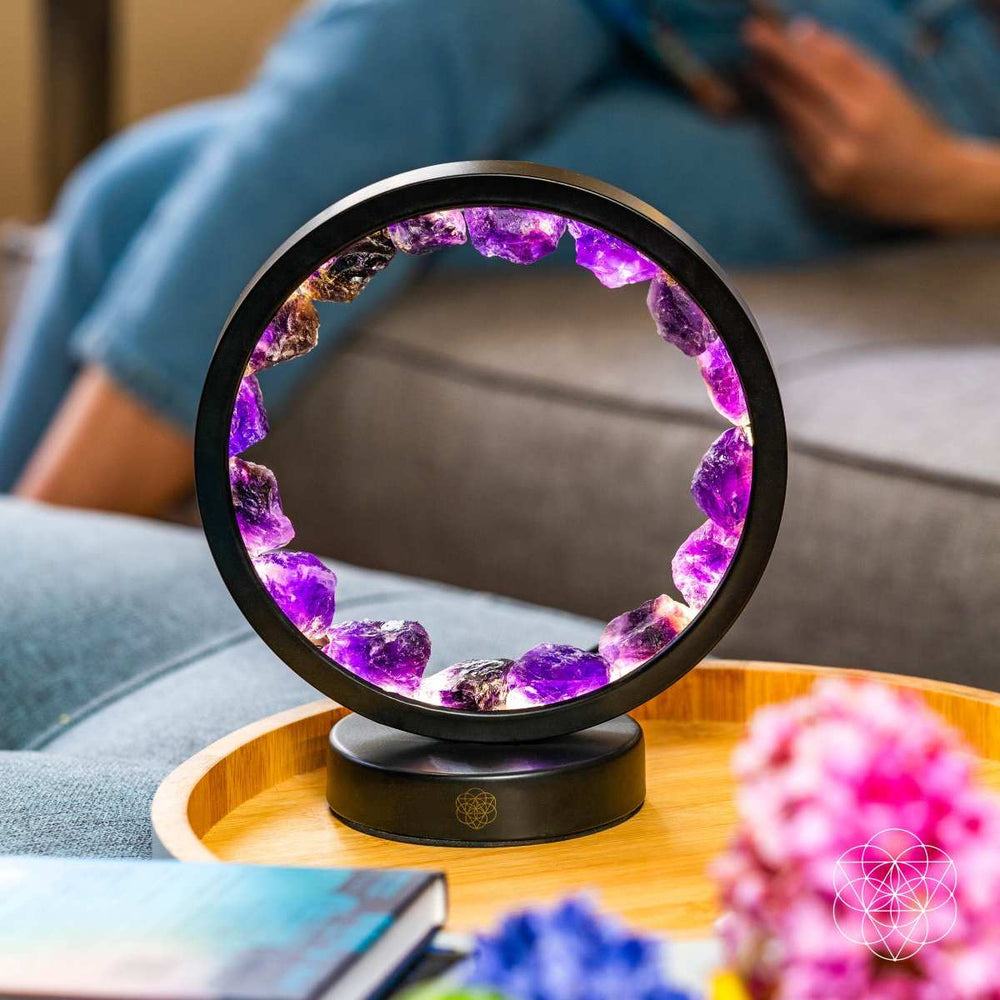 I Am At Peace - Spiritual Protection Amethyst Lamp - Conscious Items - Flyclothing LLC