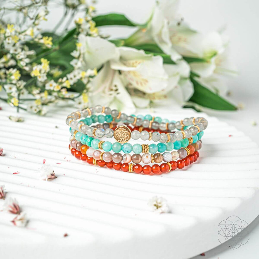 I Am Healthy: Mind, Body & Spirit Restoration Bracelet Pack of 4 - Conscious Items