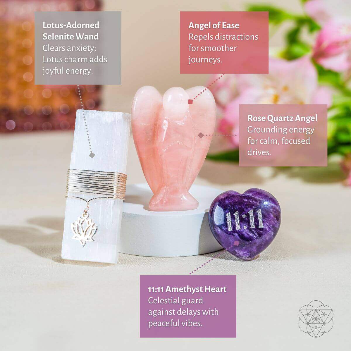 I Am Very Lucky - 11:11 Blessed Car Crystal Kit - Conscious Items - Flyclothing LLC