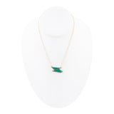 Ice Green Onyx and Golden Bronze Pendant Necklace - Barse Jewelry