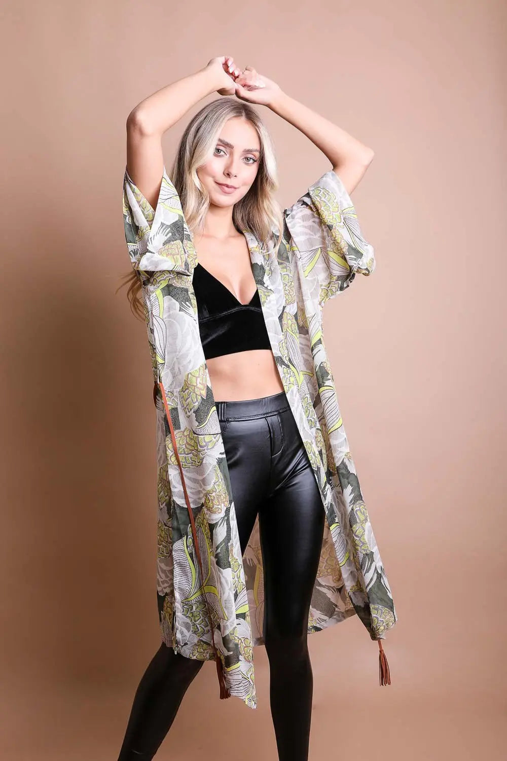 Ikebana Kimono 🪷 - Boho Clothing and Accessories - Flyclothing LLC