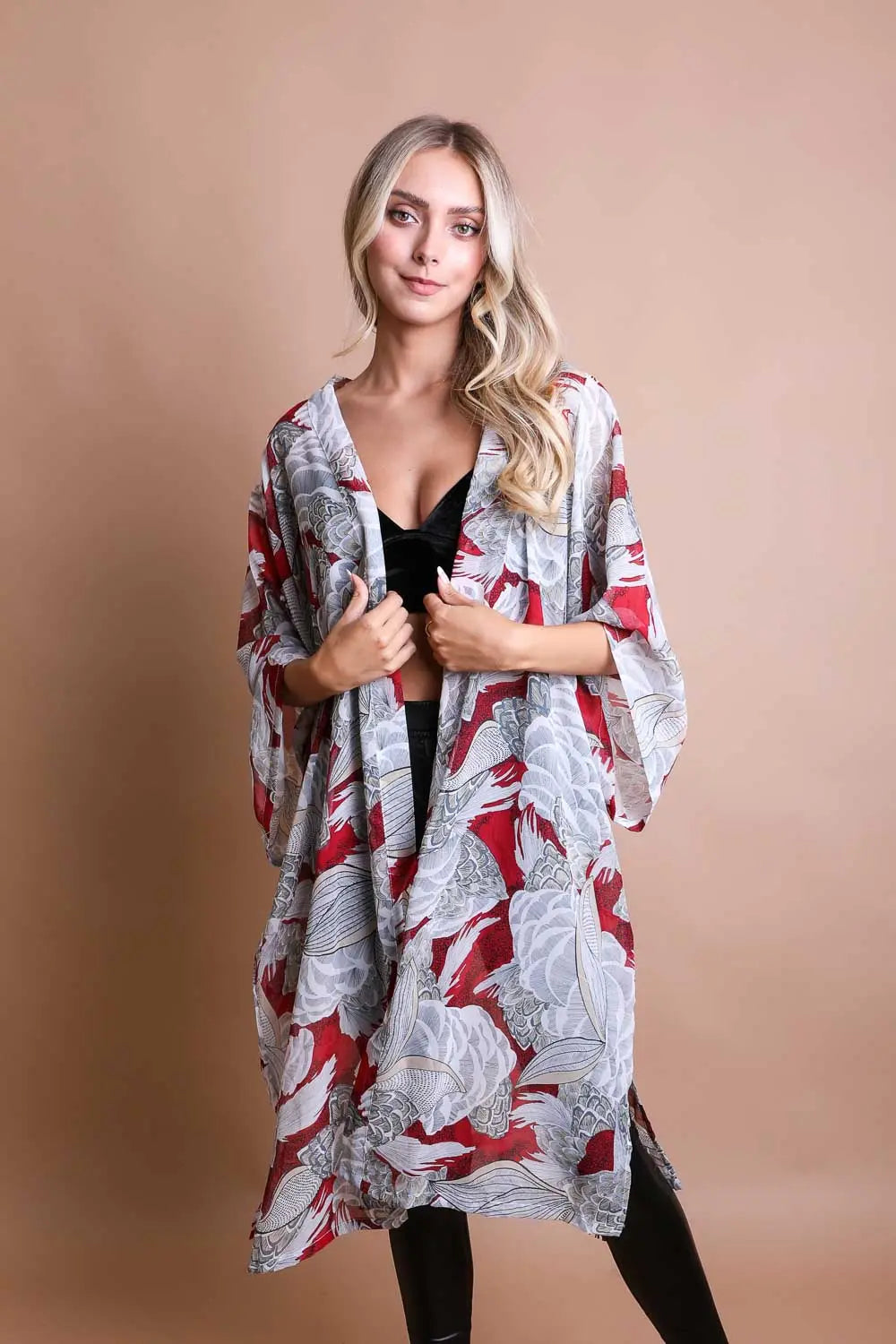 Ikebana Kimono 🪷 - Boho Clothing and Accessories - Flyclothing LLC