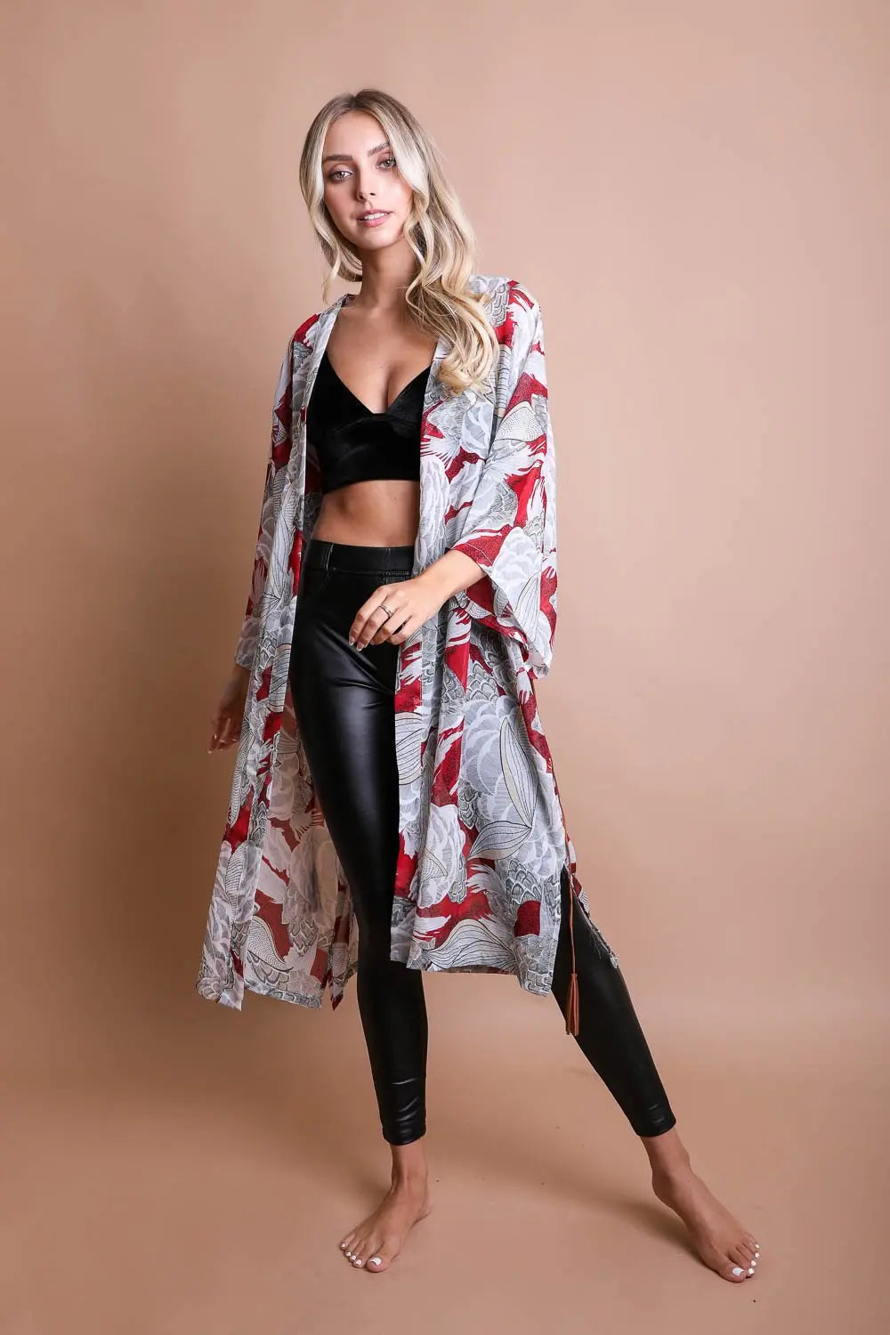 Ikebana Kimono 🪷 - Boho Clothing and Accessories - Flyclothing LLC
