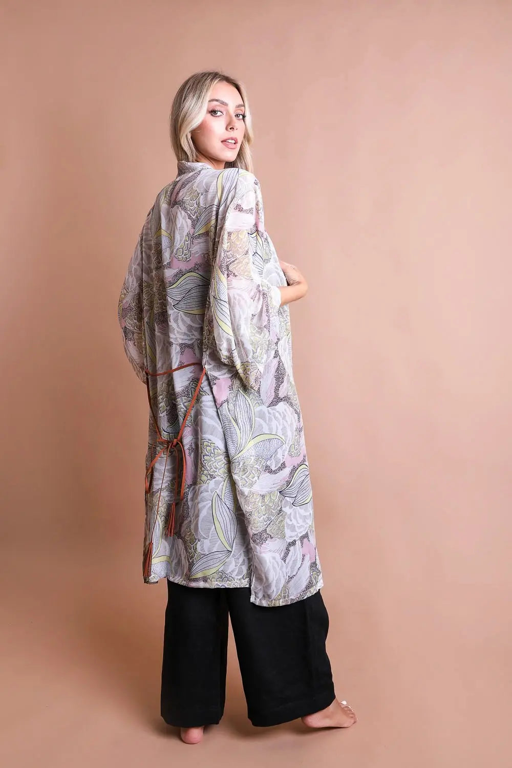 Ikebana Kimono 🪷 - Boho Clothing and Accessories - Flyclothing LLC