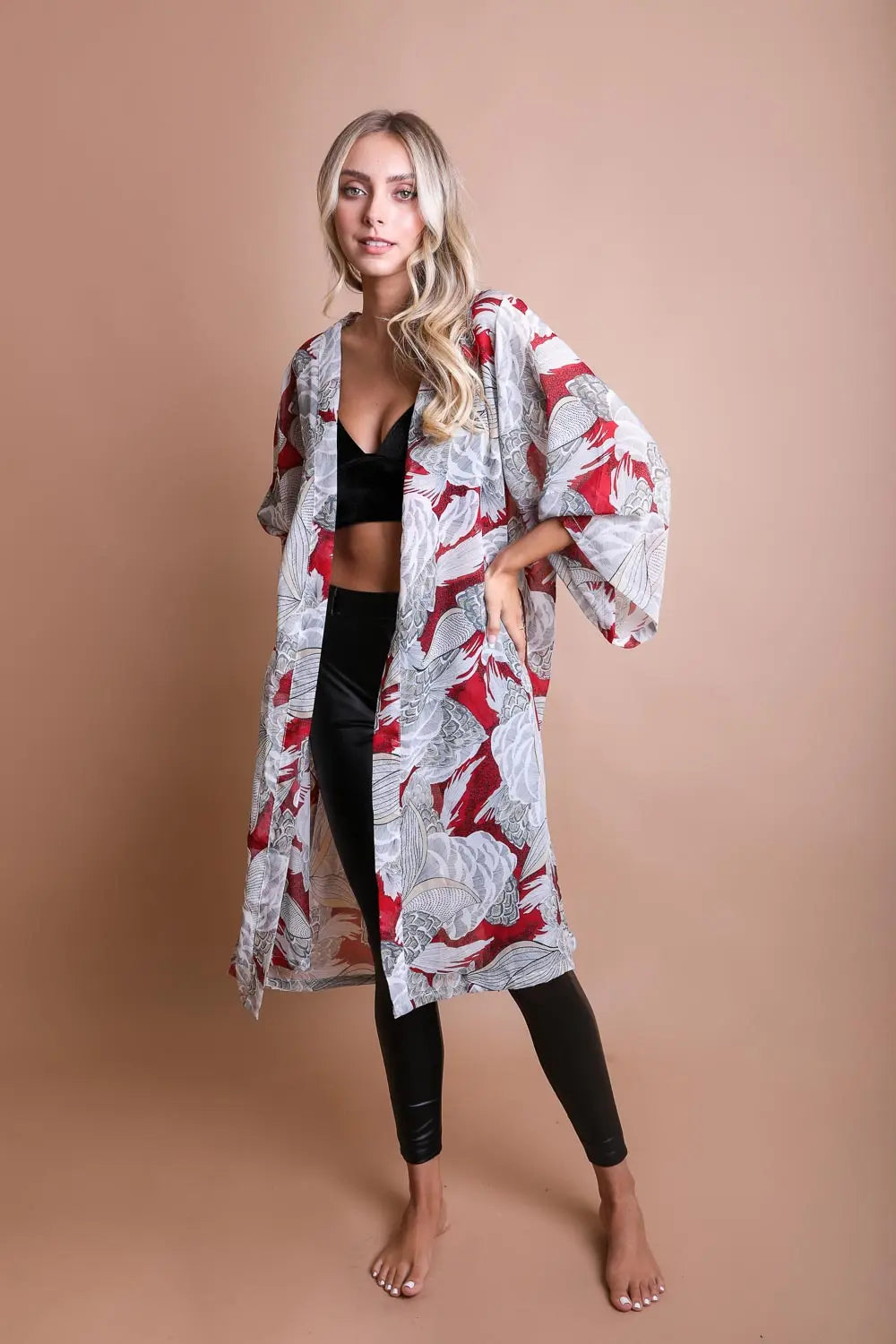 Ikebana Kimono 🪷 - Boho Clothing and Accessories - Flyclothing LLC