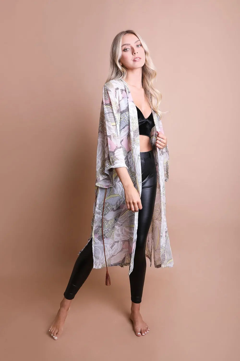 Ikebana Kimono 🪷 - Boho Clothing and Accessories - Flyclothing LLC
