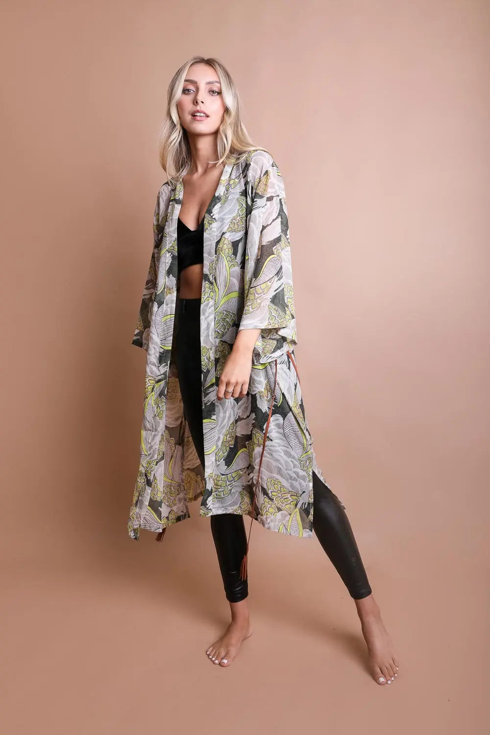 Ikebana Kimono 🪷 - Boho Clothing and Accessories - Flyclothing LLC