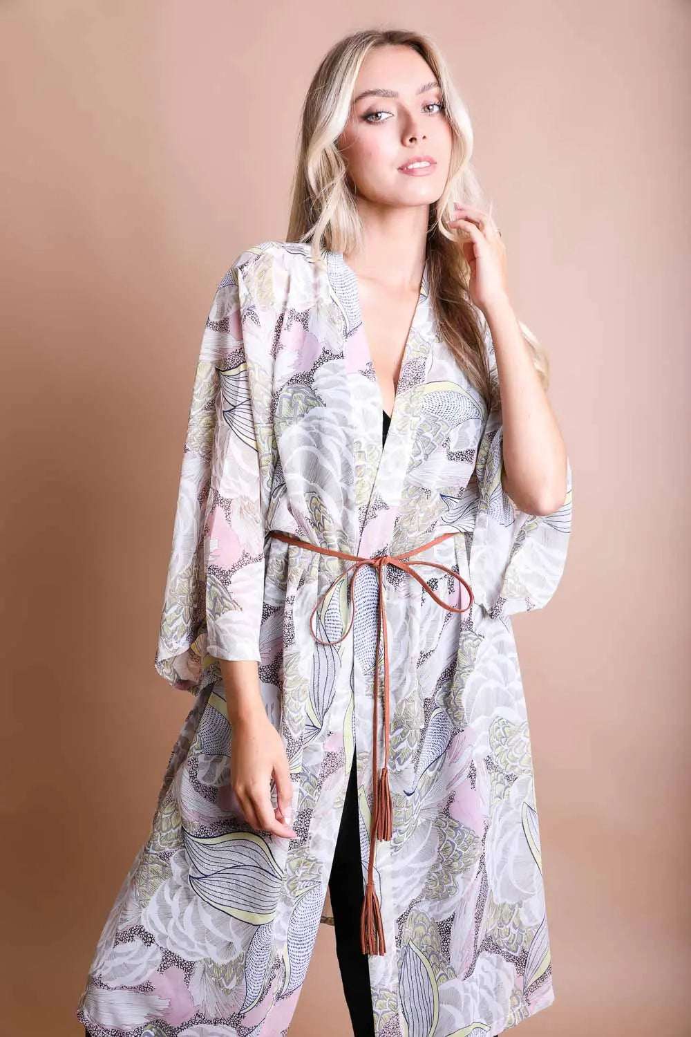 Ikebana Kimono 🪷 - Boho Clothing and Accessories - Flyclothing LLC
