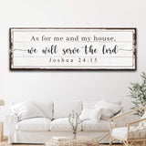 As For Me And My House We Will Serve The Lord Sign - Tailored Canvases - Flyclothing LLC