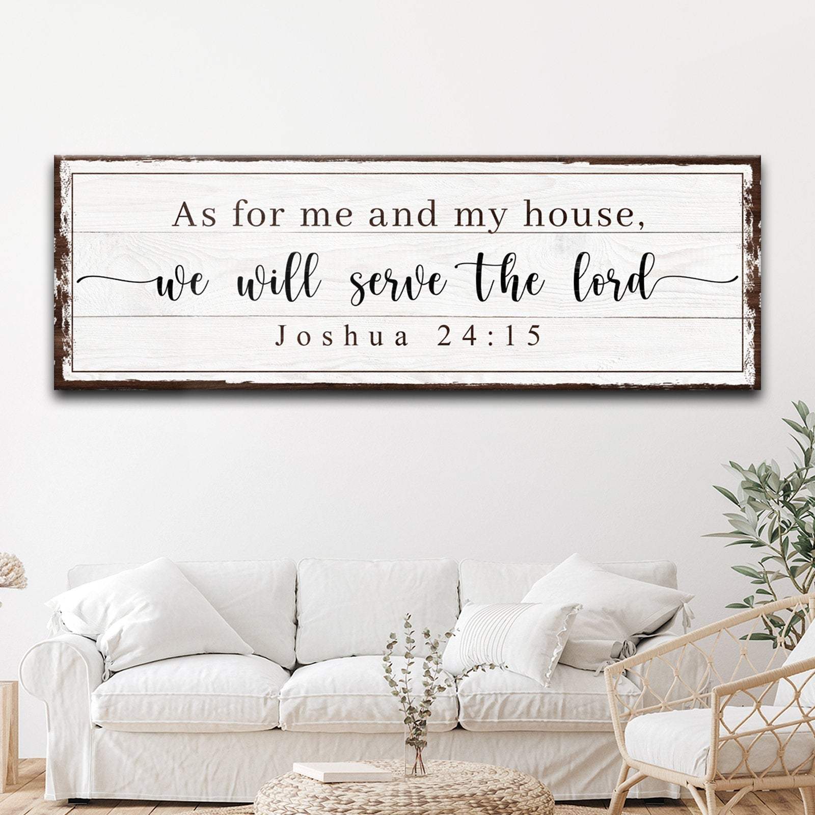 As For Me And My House We Will Serve The Lord Sign - Tailored Canvases - Flyclothing LLC