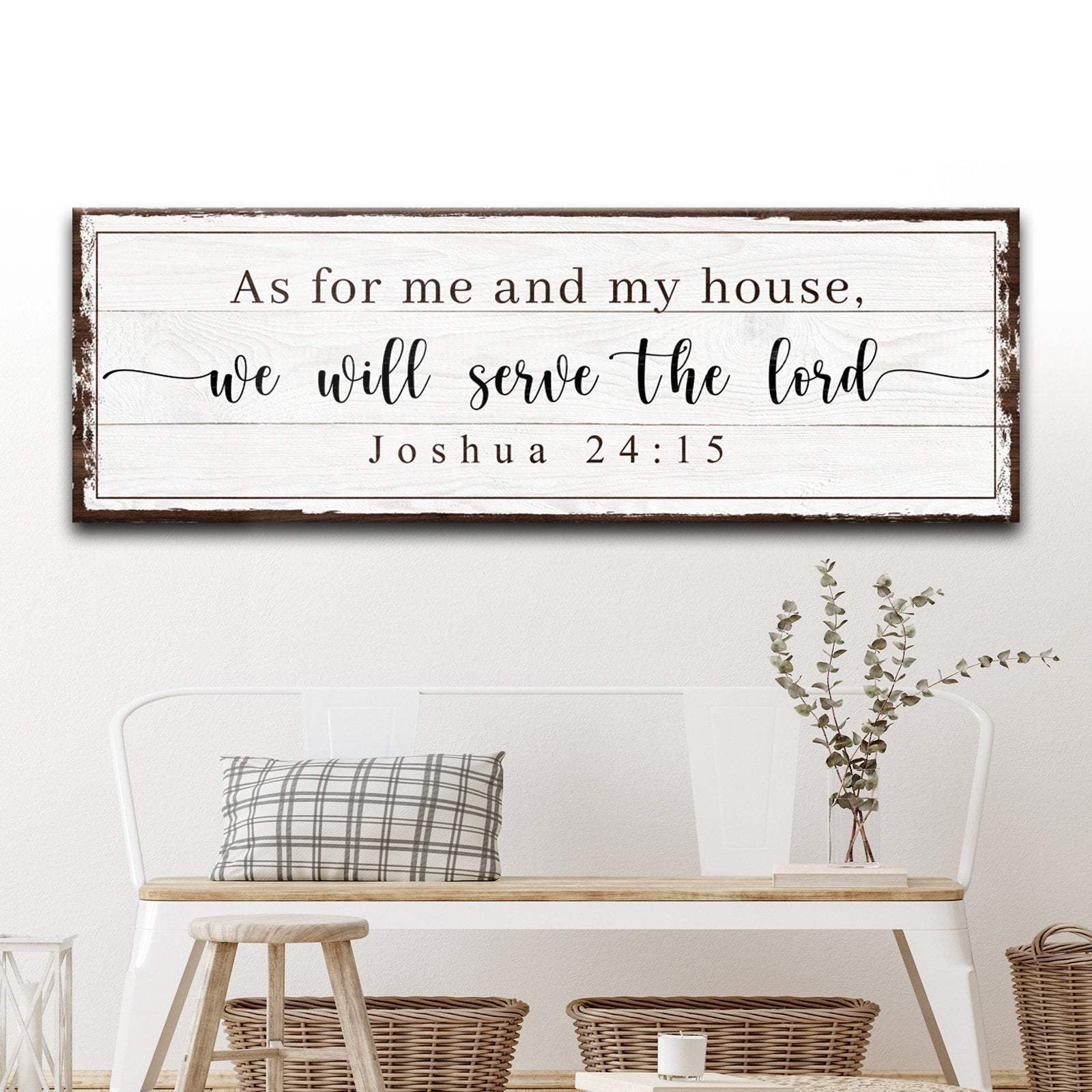 As For Me And My House We Will Serve The Lord Sign - Tailored Canvases - Flyclothing LLC