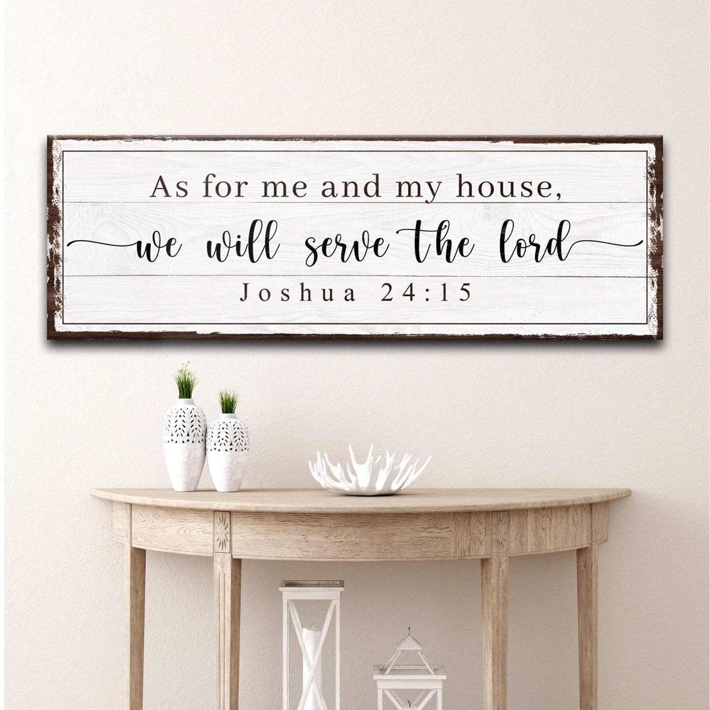 As For Me And My House We Will Serve The Lord Sign - Tailored Canvases - Flyclothing LLC