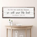As For Me And My House We Will Serve The Lord Sign - Tailored Canvases - Flyclothing LLC