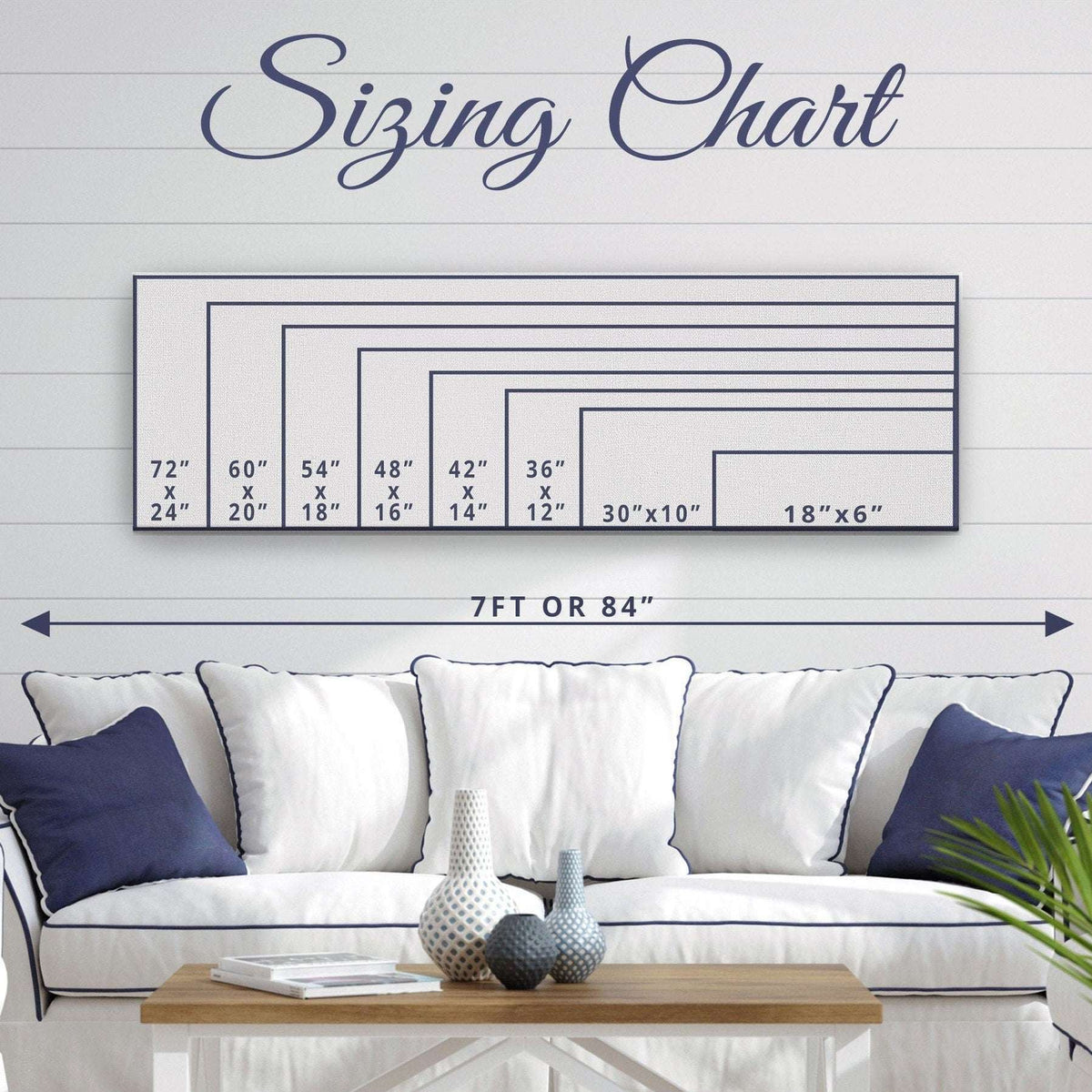 Framed Shore House Sign - Nautical Flag Canvas Coastal Wall Decor - Off The Square Designs - Flyclothing LLC
