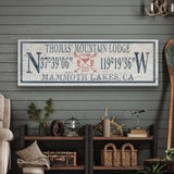 Personalized Coordinates Canvas Ski Lodge Sign - Family Name Cabin Decor - Off The Square Designs - Flyclothing LLC