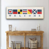 Nautical Welcome Flag Sign - Maritime Signal Flags - Coastal Wall Decor - Off The Square Designs - Flyclothing LLC