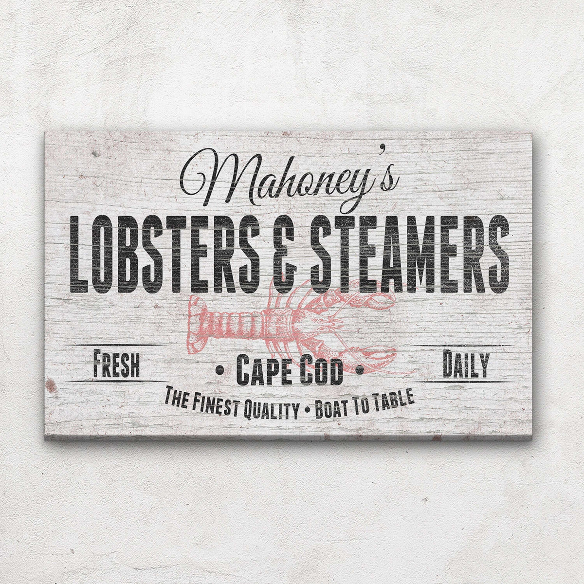 Personalized Lobster & Steamers Restaurant Canvas Sign - Off The Square Designs - Flyclothing LLC