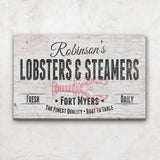 Personalized Lobster & Steamers Restaurant Canvas Sign - Off The Square Designs - Flyclothing LLC