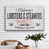 Personalized Lobster & Steamers Restaurant Canvas Sign - Off The Square Designs - Flyclothing LLC