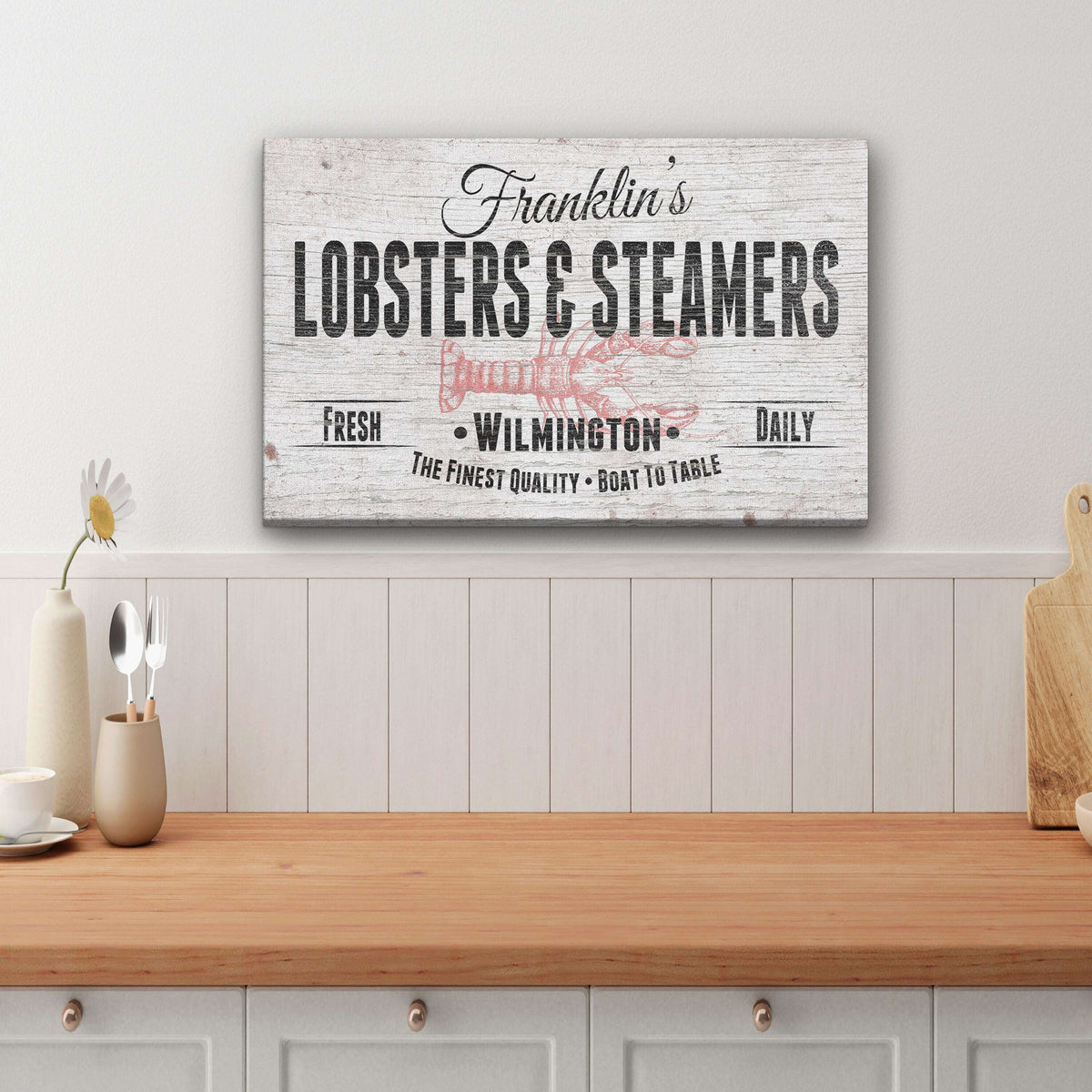 Personalized Lobster & Steamers Restaurant Canvas Sign - Off The Square Designs - Flyclothing LLC