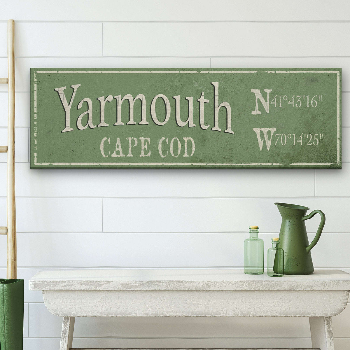 Personalized Rustic City Town Canvas Sign with Latitude Longitude Coordinates - Off The Square Designs - Flyclothing LLC