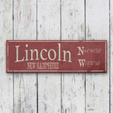 Personalized Rustic City Town Canvas Sign with Latitude Longitude Coordinates - Off The Square Designs - Flyclothing LLC