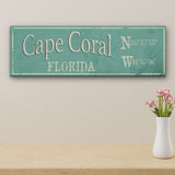 Personalized Rustic City Town Canvas Sign with Latitude Longitude Coordinates - Off The Square Designs - Flyclothing LLC