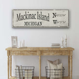 Personalized Rustic City Town Canvas Sign with Latitude Longitude Coordinates - Off The Square Designs - Flyclothing LLC