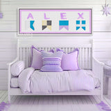 Personalized Nautical Flag Kid's Name Framed Canvas Print - Off The Square Designs - Flyclothing LLC