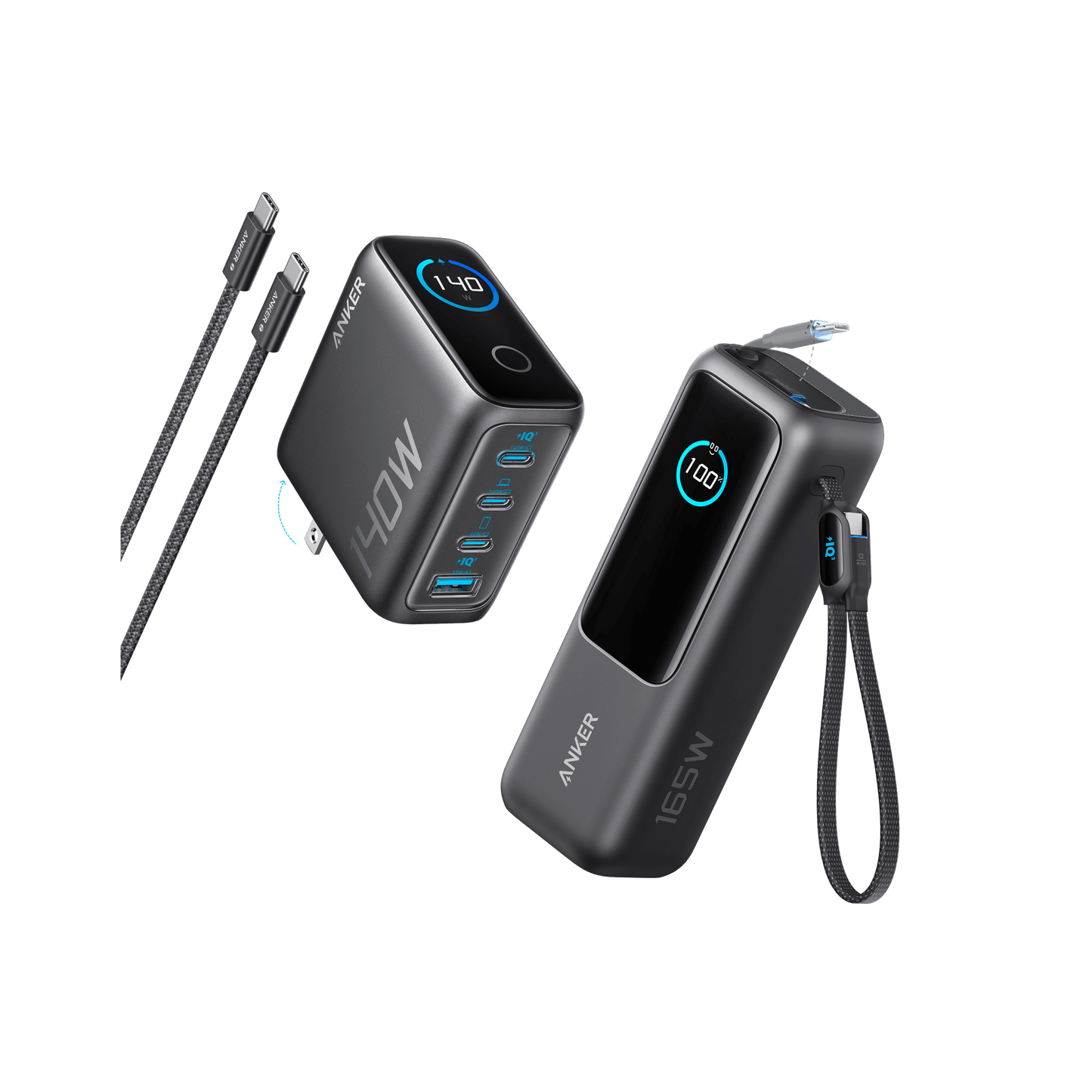 Anker Laptop Power Bank (25K, 165W, Built-In and Retractable Cables) - Anker - Flyclothing LLC