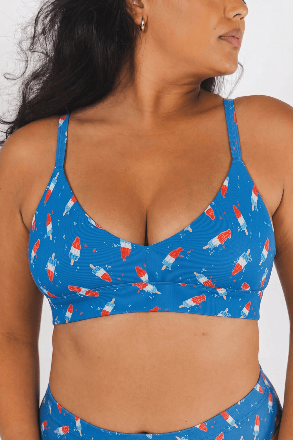 The Popsicle Stick | USA Popsicle Boob Hammock™ Plunge Bralette - Shinesty - Flyclothing LLC