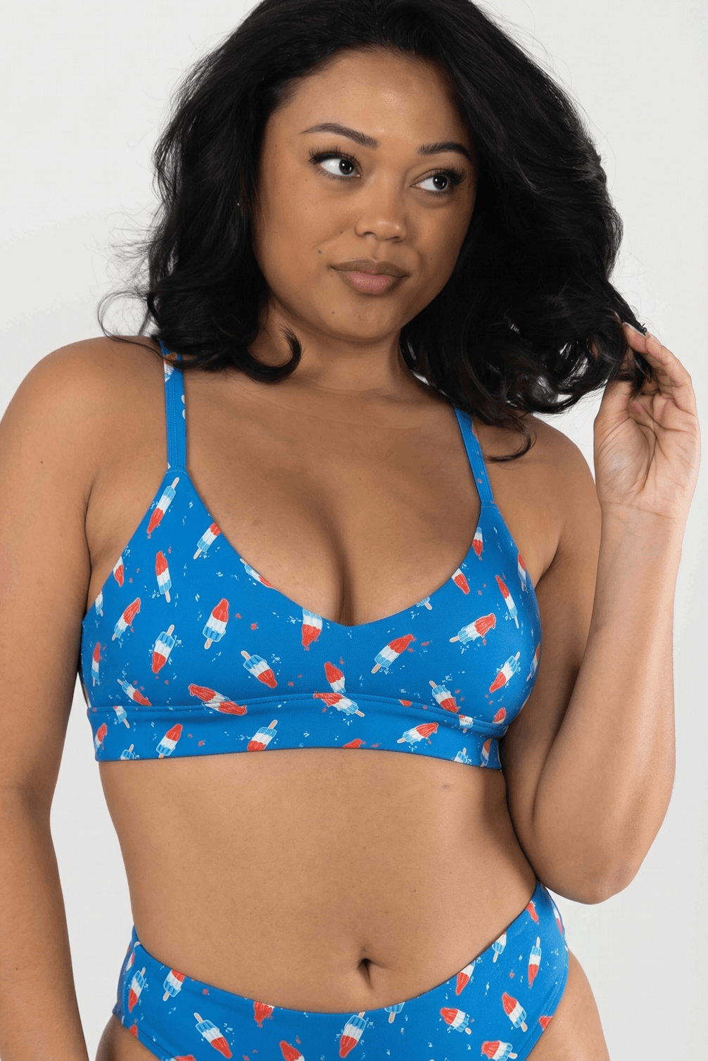 The Popsicle Stick | USA Popsicle Boob Hammock™ Plunge Bralette - Shinesty - Flyclothing LLC