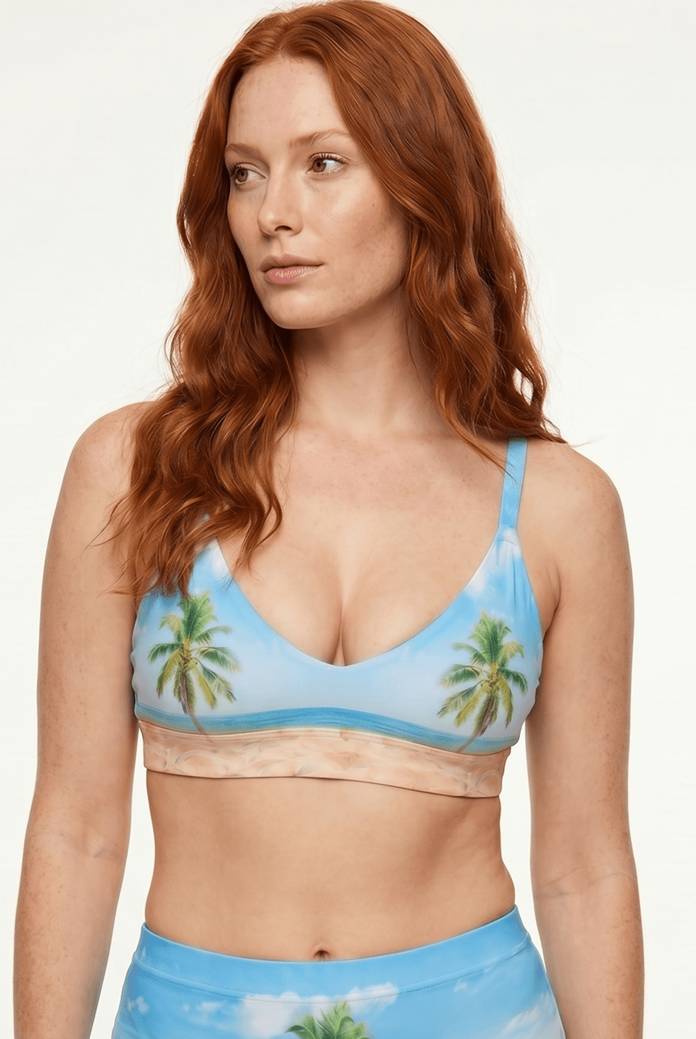 The Beach Please | Palm Tree Boob Hammock™ Plunge Bralette - Shinesty - Flyclothing LLC