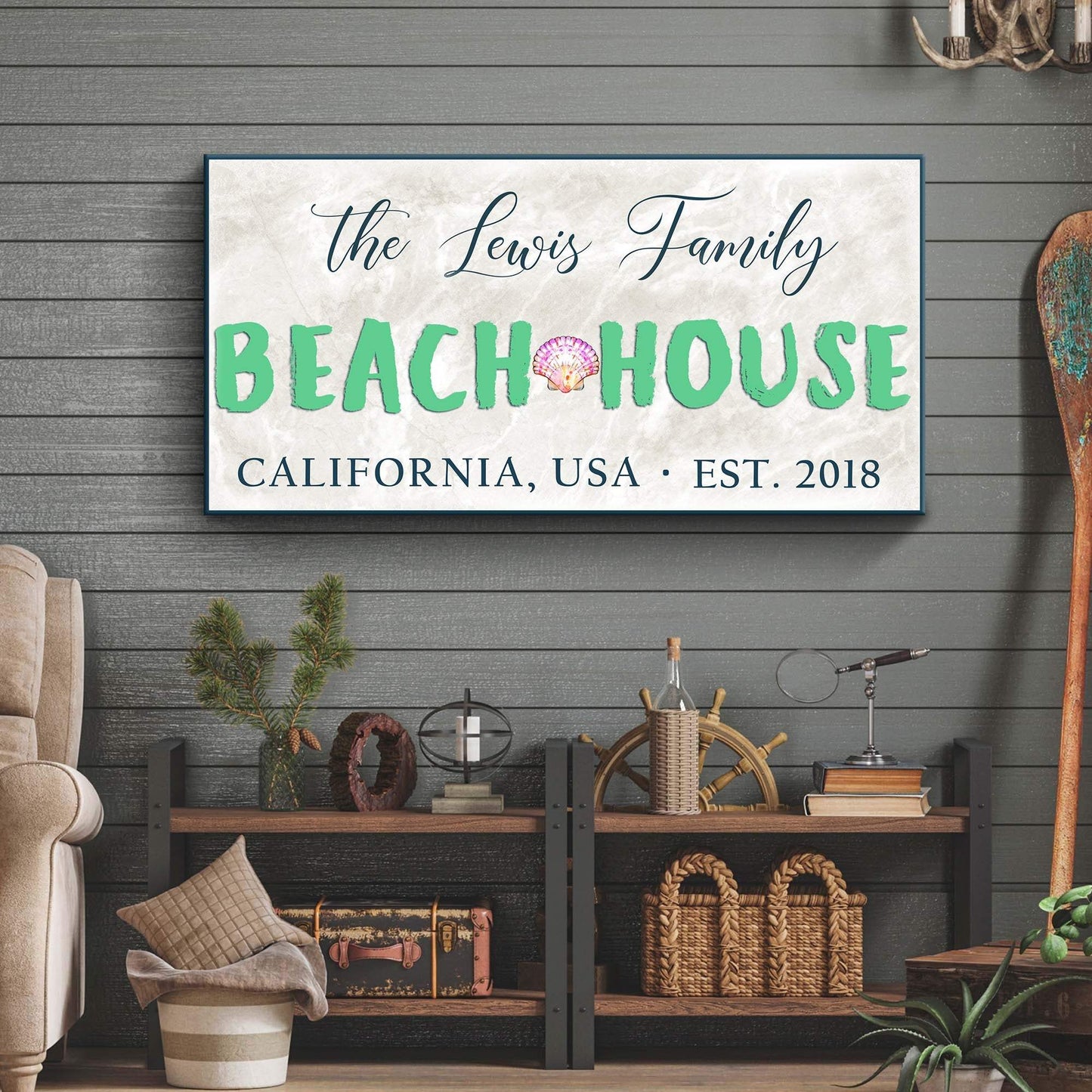Beach House Sign III - Tailored Canvases - Flyclothing LLC