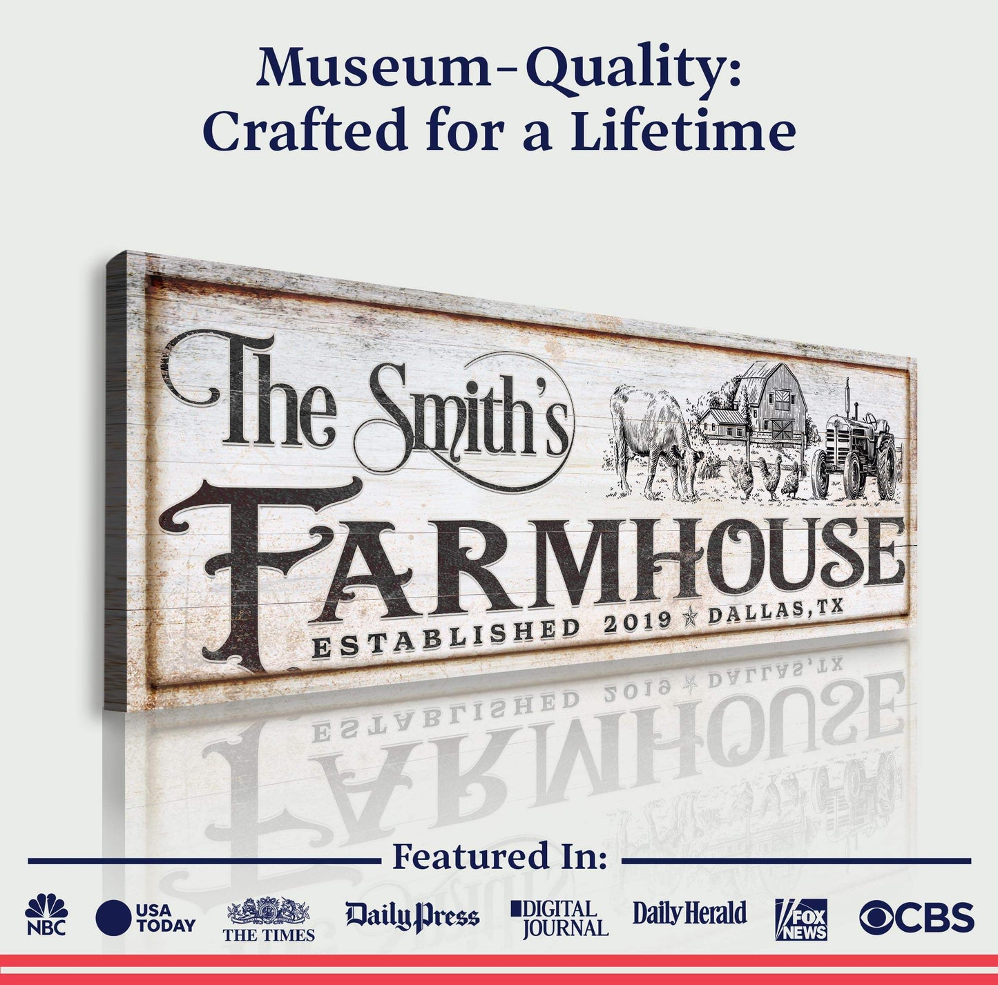 Vintage Rust Farmhouse Sign II - Tailored Canvases - Flyclothing LLC